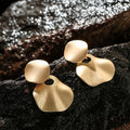 Geometric Round Drop Earrings Stainless Steel Gold Silver Tone Women